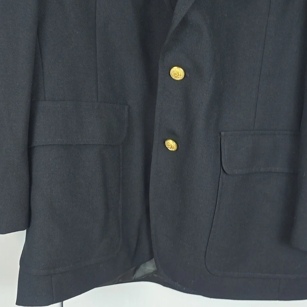 Muldoons |Mens Navy and Brass Suit Jacket Coat Preppy Dressy Sz.42r